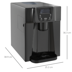 HOMCOM Ice Maker Machine and Water Dispenser No Plumbing Required Black - Image 5