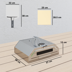 Outsunny Outdoor BBQ Pizza Oven with Thermometer for Gas/Charcoal BBQ Grills - Image 6