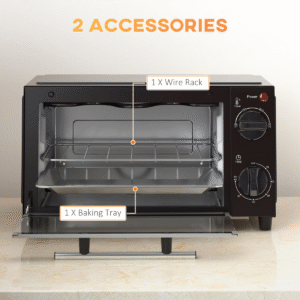 9L Mini Oven Countertop Grill & Toaster | Compact Electric Oven 750W - Image 6