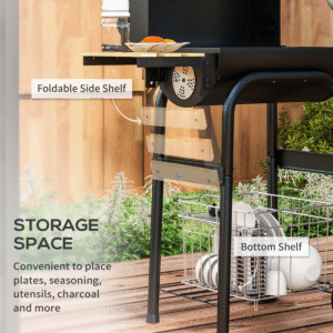 BBQ Grill Trolley with Lid