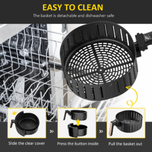 5.5L 1500W Air Fryer | Digital Display, Adjustable Temperature, Low Fat Cooking - Image 7