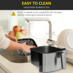 HOMCOM 7.2L 1700W Digital Air Fryer | Low-Fat Cooking, Timer, Large Capacity - Image 7