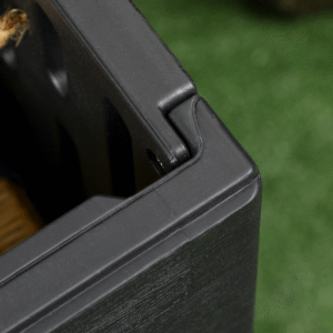 Outsunny 335L Rolling Outdoor Garden Storage Box | Black Plastic Container - Image 7