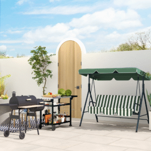 Portable Charcoal BBQ Grill with Offset Smoker Combo – Steel | Outdoor Cooking - Image 7