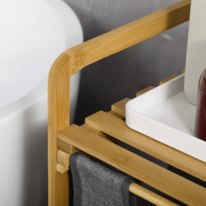 Bamboo Laundry Basket with Shelf & Pull-Out Bags | HOMCOM Eco Storage - Image 7