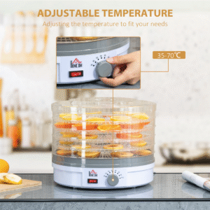 5-Tier Food Dehydrator 245W | Stainless Steel Food Dryer with LCD Timer - Image 8