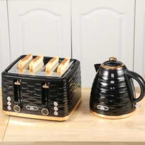 HOMCOM Black Kettle & 4-Slice Toaster Set | 1.7L Rapid Boil Kettle & Toaster - Image 8