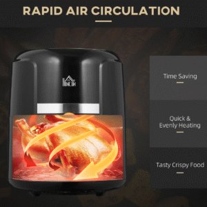 Air Fryer 1300W 4L | Compact Digital Air Fryer with Rapid Air Circulation & Timer | Nonstick Basket - Image 8