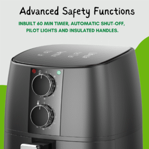 Domestic King 4L Air Fryer | Oil-Free, Non-Stick, Family Size with Recipe Book - Image 4