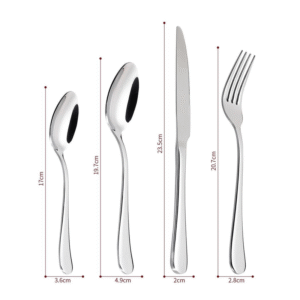 Vinsani 24pcs Stainless Steel Cutlery Set | Luxe Chelsea Living Tableware - Image 4