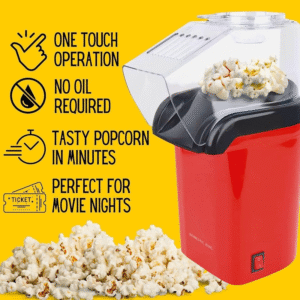 Domestic King 1200W Popcorn Maker | Healthy Hot Air Popcorn Machine - Image 4