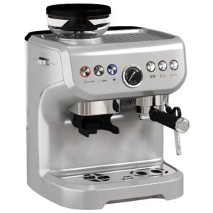 HOMCOM Espresso Machine with Grinder | 15 Bar Coffee Maker & Steam Wand - Image 2