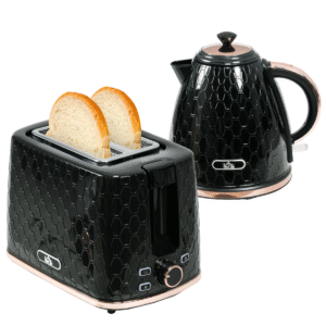 HOMCOM Kettle & 2-Slice Toaster Set