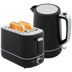 HOMCOM 1.7L 3000W Fast Boil Electric Kettle and 2 Slice Toaster Set