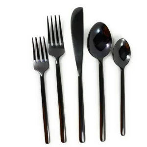 Black Stainless Steel Flatware Set