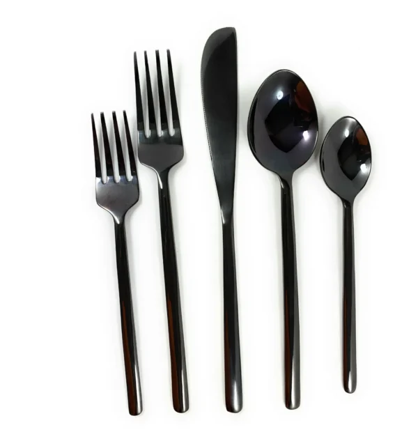 Black Stainless Steel Flatware Set