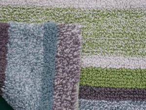 CHICOS HOME Cotton Striped Bath Rug 20" x 32" | Luxe Chelsea Living Bathroom Décor - Image 2