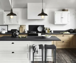 Vintage Black Metal Pendant Light for Kitchen or Dining | Industrial Style - Image 6