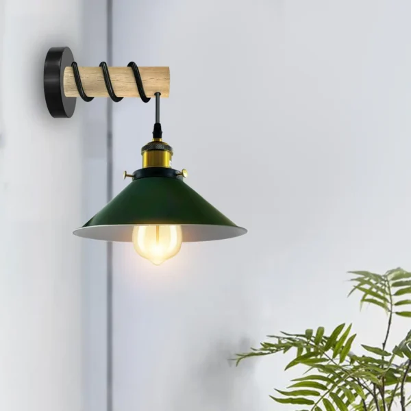 Green Cone Wall Light