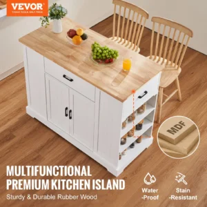 White Kitchen Island Trolley