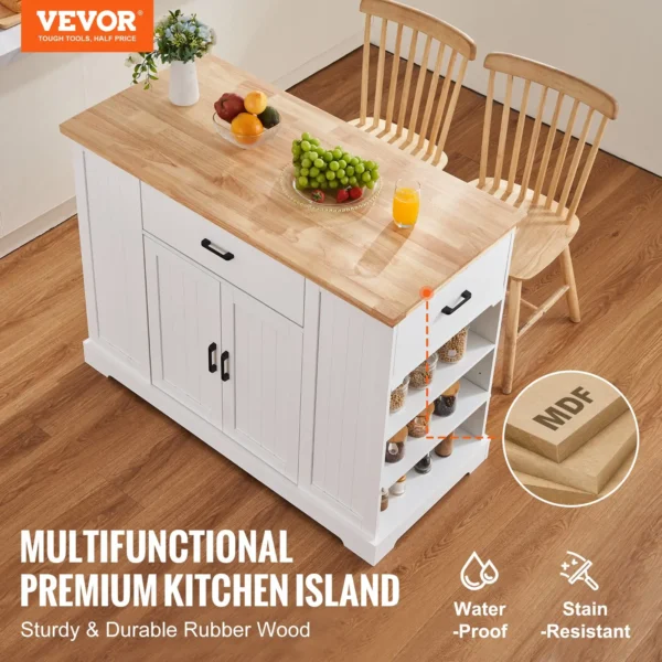 White Kitchen Island Trolley