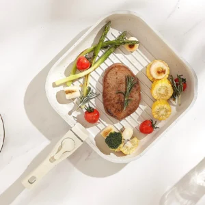 VEVOR 17 Piece Pots and Pans Set Granite Nonstick Kitchen Cookware White - Image 7