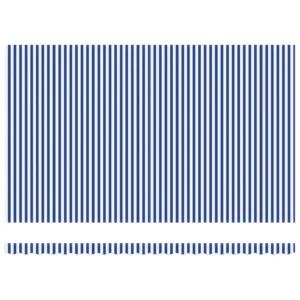 vidaXL Retractable Awning Blue and white 4.5 x 3 m Fabric and metal - Image 6