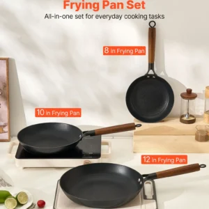 Cast Iron Skillet Frying Pan Set