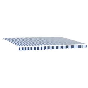 vidaXL Retractable Awning Blue and white 4.5 x 3 m Fabric and metal - Image 15
