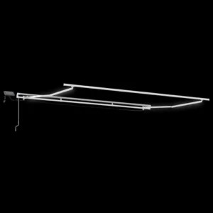 vidaXL Retractable Awning Blue and white 4.5 x 3 m Fabric and metal - Image 16