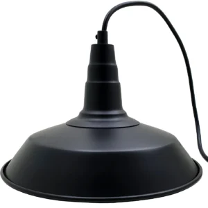 Vintage Black Metal Pendant Light for Kitchen or Dining | Industrial Style - Image 8