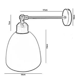 Modern Yellow Wall Light with Retro Metal Lampshade | E27 Fitting - Image 2