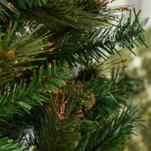 HOMCOM 1.5m 5ft Pre-Lit Christmas Tree Artificial Spruce Xmas Tree Warm White LED Holiday Decor with Metal Stand - Image 9